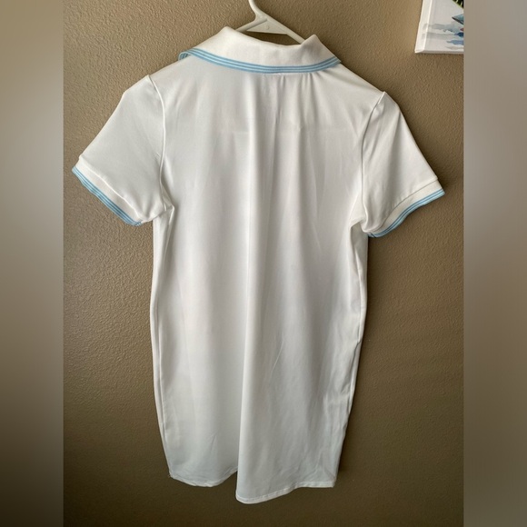 Addison Bay Easy Polo Dress - White, Size Small (Tennis/Golf/Pickleball) - Picture 3 of 6